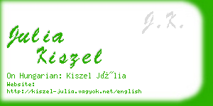 julia kiszel business card